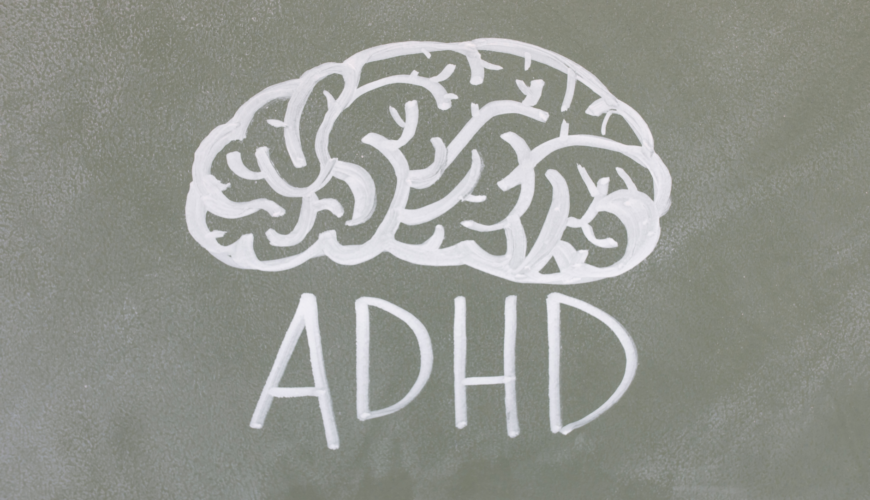 ADHD clinical trial photo with brain image