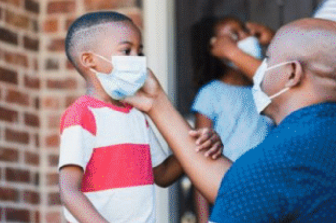 Pediatric COVID-19 Vaccination child wearing mask