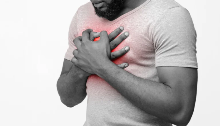 Gastroesophageal Reflux Disease (GERD) Facts That Might Surprise You- man holding chest in pain