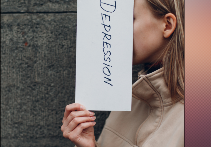 Busy Lifestyle Causing Depression?- depression- woman covering her face with a depression sign